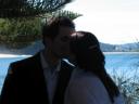 Peter and Michelle's wedding kiss, wedding vows, love
